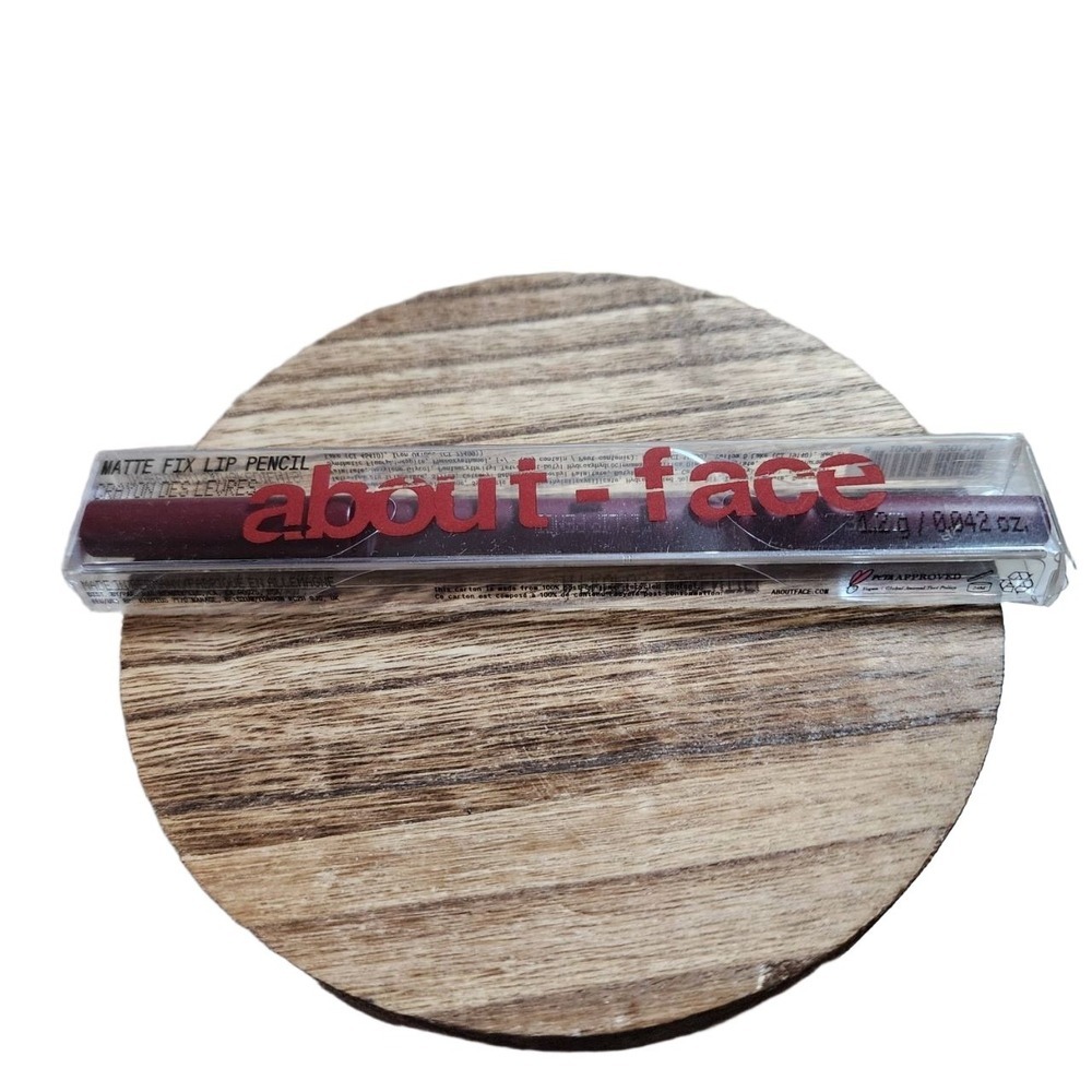 about-face Matte Fix Lip Pencil Lost Time Matte Red Wine 0.042 oz New in Box